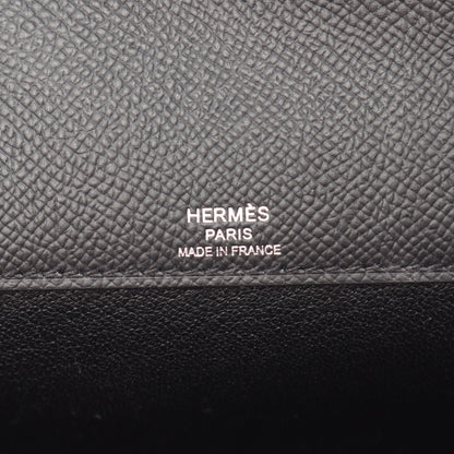 ケリーデペッシュ25 クラッチバッグ ヴォーエプソン ブラック シルバー金具 K刻印 エルメス