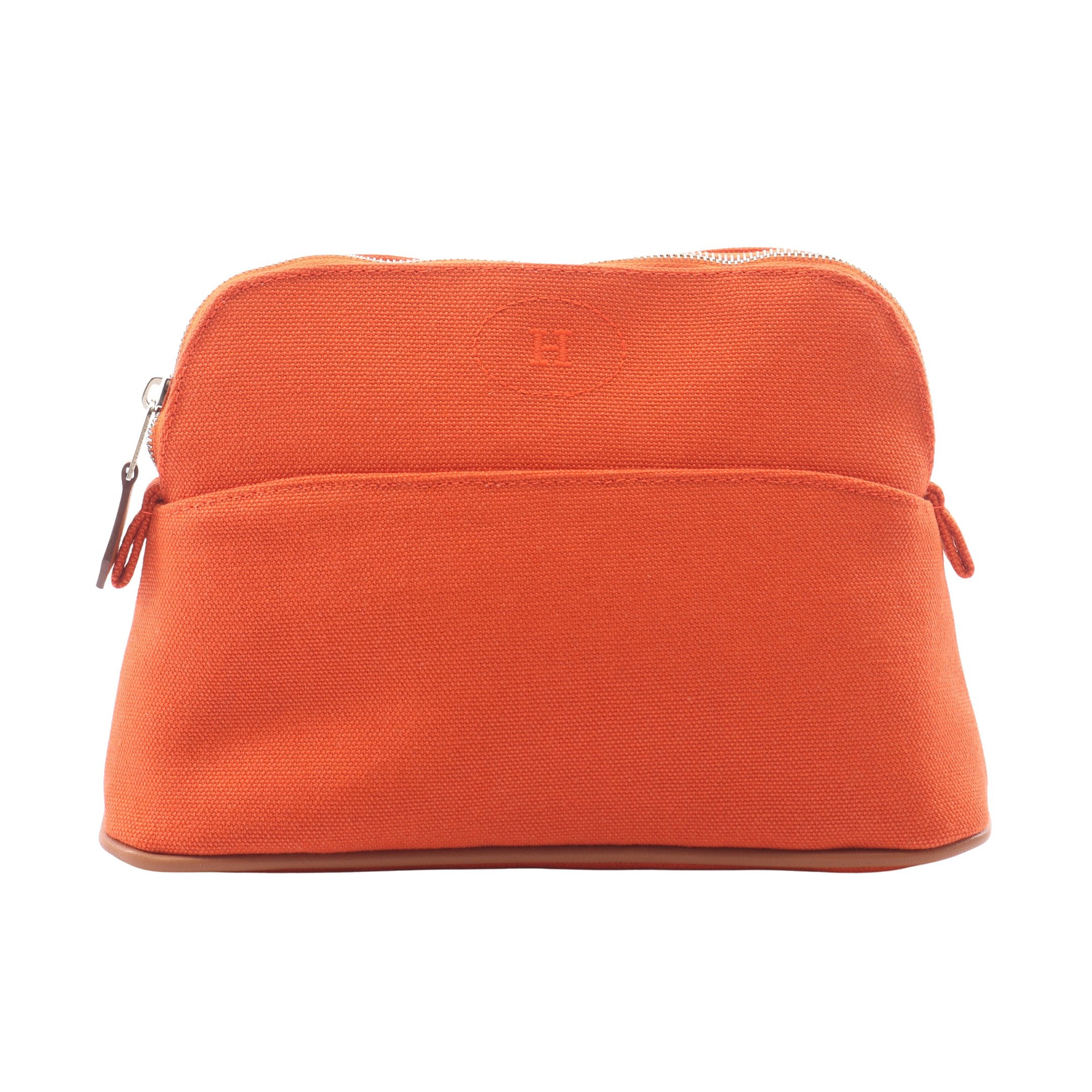 HERMES エルメス ボリードポーチ ミニミニ オランジュ オレンジ ボリードポーチ ミニ オランジュ フー ポーチ キャンバス オレンジ