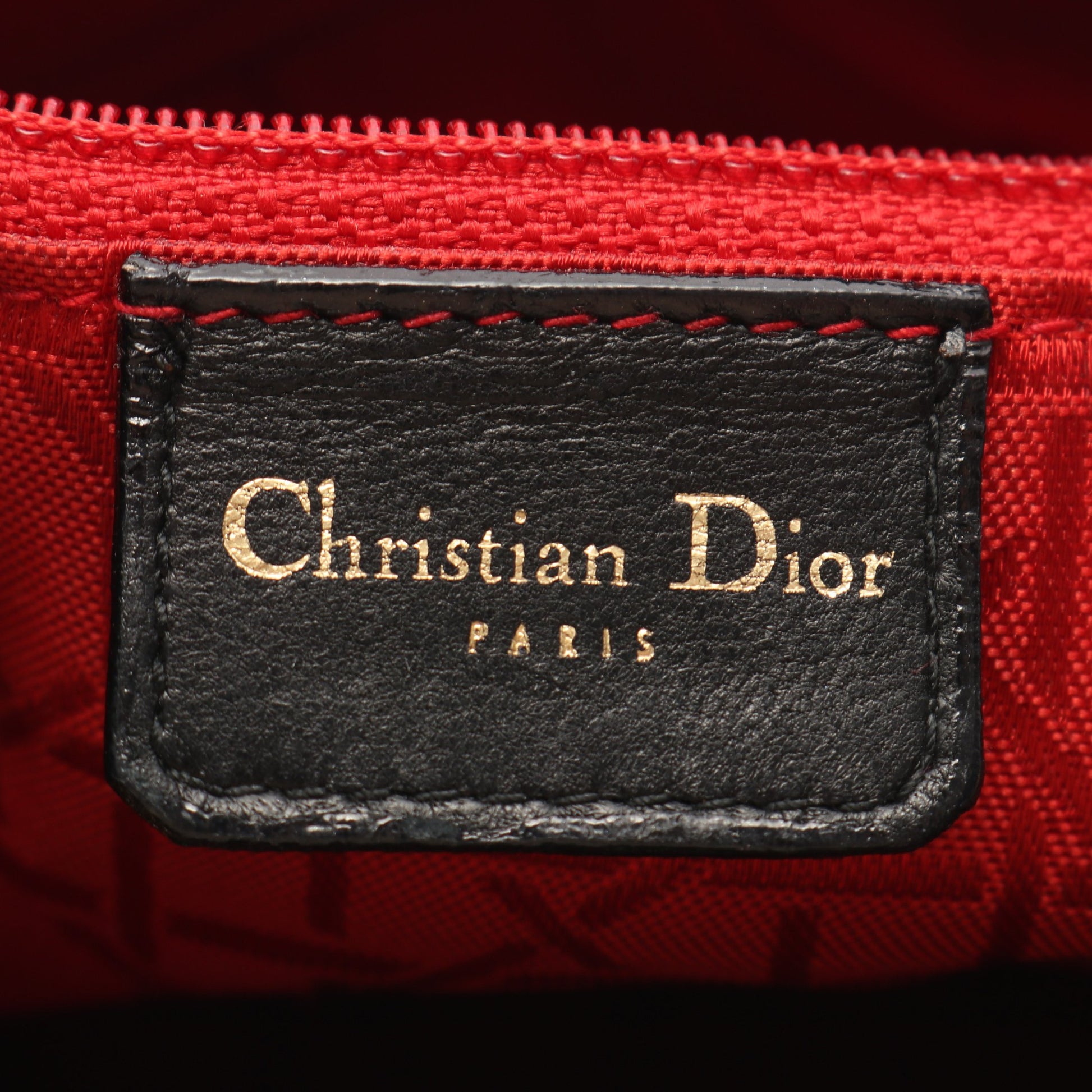LADY DIOR レディディオール 2WAY ハンドバッグ レザー ブラック クリスチャンディオール バッグ Christian Dior