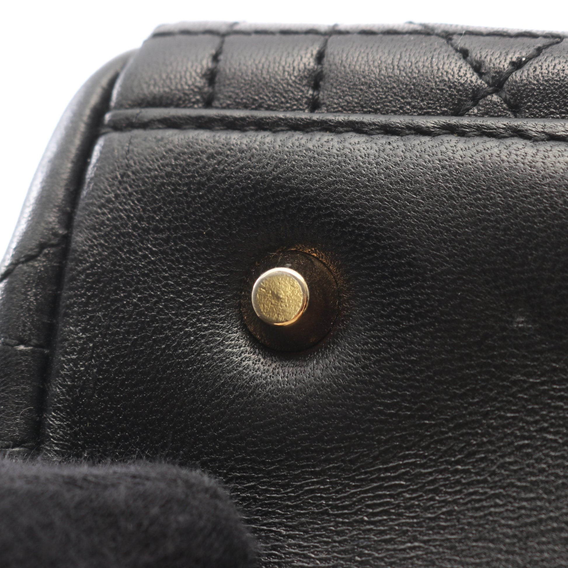LADY DIOR レディディオール 2WAY ハンドバッグ レザー ブラック クリスチャンディオール バッグ Christian Dior
