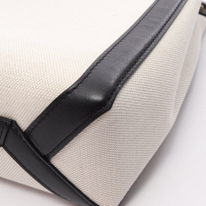 VLTNロゴ 2WAY ハンドバッグ トートバッグ キャンバス レザー アイボリー ブラック ヴァレンティノガラヴァーニ バッグ VALENTINO GARAVANI