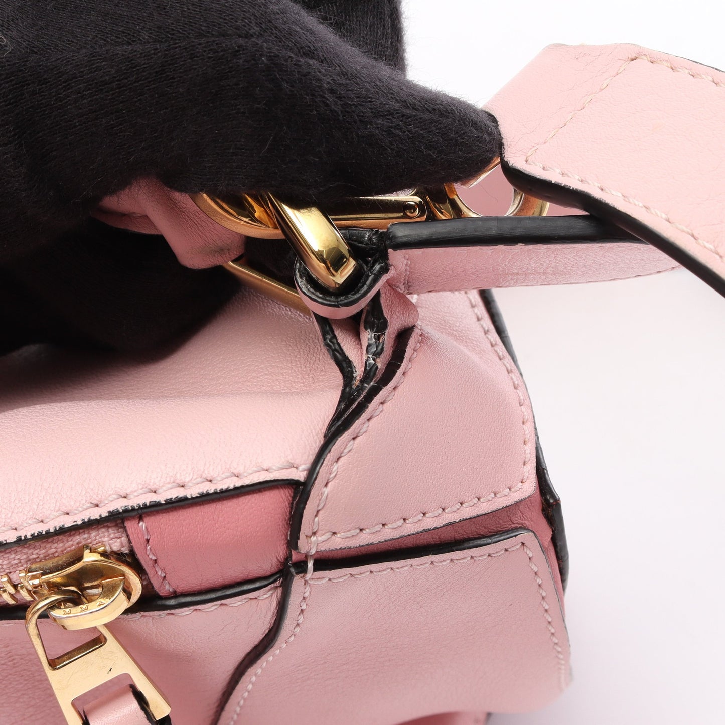 パズルバッグ ミディアム 2WAY ハンドバッグ レザー ピンク ライトピンク ロエベ バッグ LOEWE
