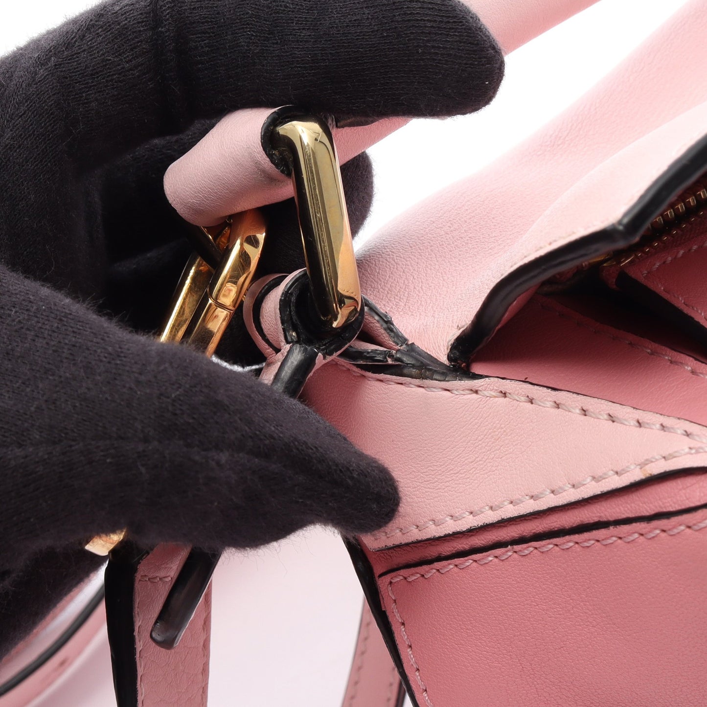 パズルバッグ ミディアム 2WAY ハンドバッグ レザー ピンク ライトピンク ロエベ バッグ LOEWE