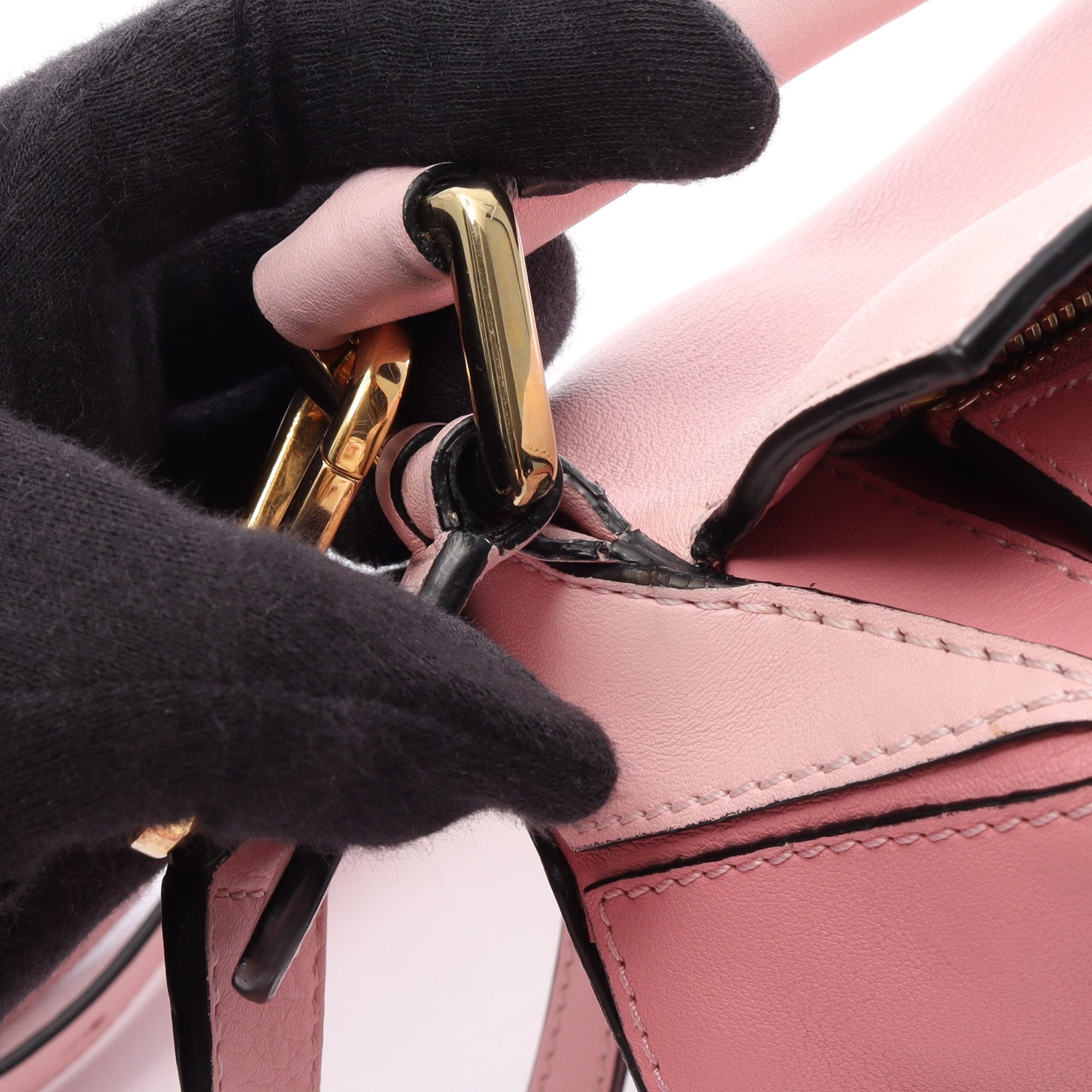 パズルバッグ ミディアム 2WAY ハンドバッグ レザー ピンク ライトピンク ロエベ バッグ LOEWE