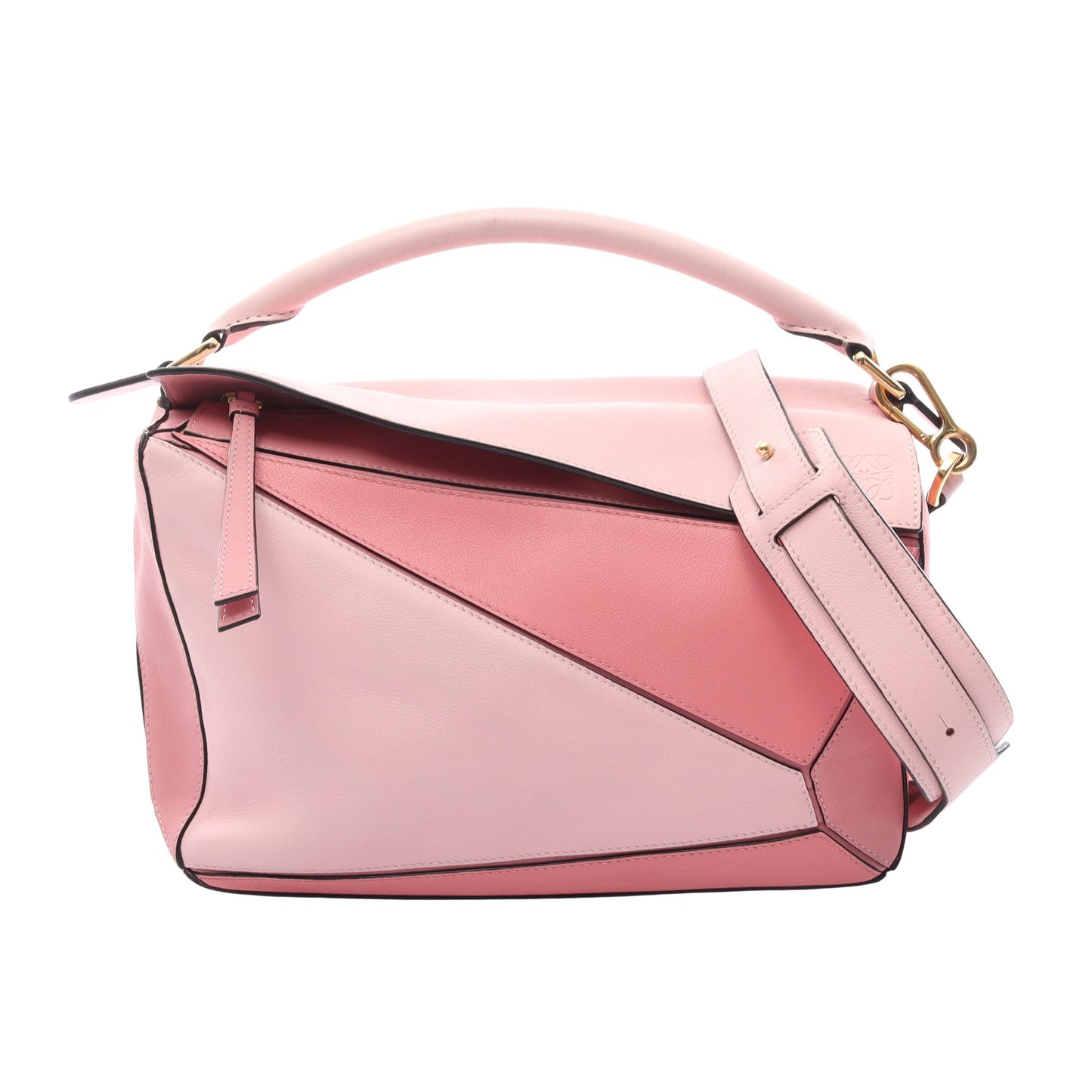 パズルバッグ ミディアム 2WAY ハンドバッグ レザー ピンク ライトピンク ロエベ バッグ LOEWE