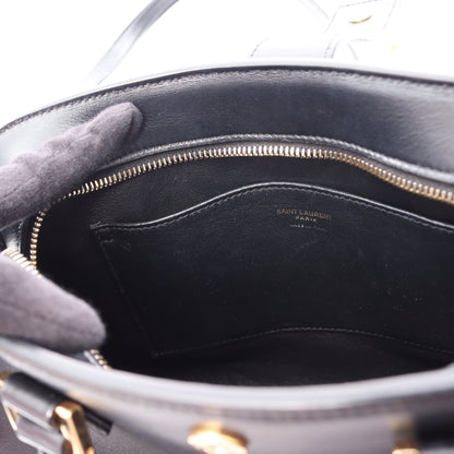 YSLライン ベイビー モノグラム カバス 2WAY ハンドバッグ レザー ブラック サンローランパリ