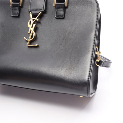 YSLライン ベイビー モノグラム カバス 2WAY ハンドバッグ レザー ブラック サンローランパリ