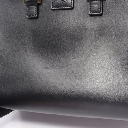 YSLライン ベイビー モノグラム カバス 2WAY ハンドバッグ レザー ブラック サンローランパリ