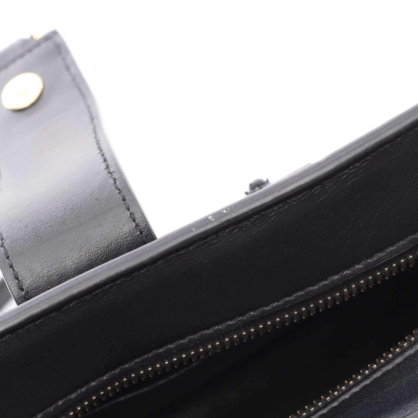 YSLライン ベイビー モノグラム カバス 2WAY ハンドバッグ レザー ブラック サンローランパリ