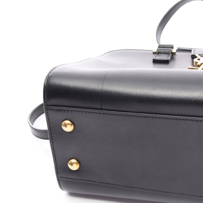 YSLライン ベイビー モノグラム カバス 2WAY ハンドバッグ レザー ブラック サンローランパリ