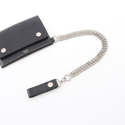 バイカー チェーンウォレット 財布 レザー ブラック セリーヌ 財布・小物 CELINE