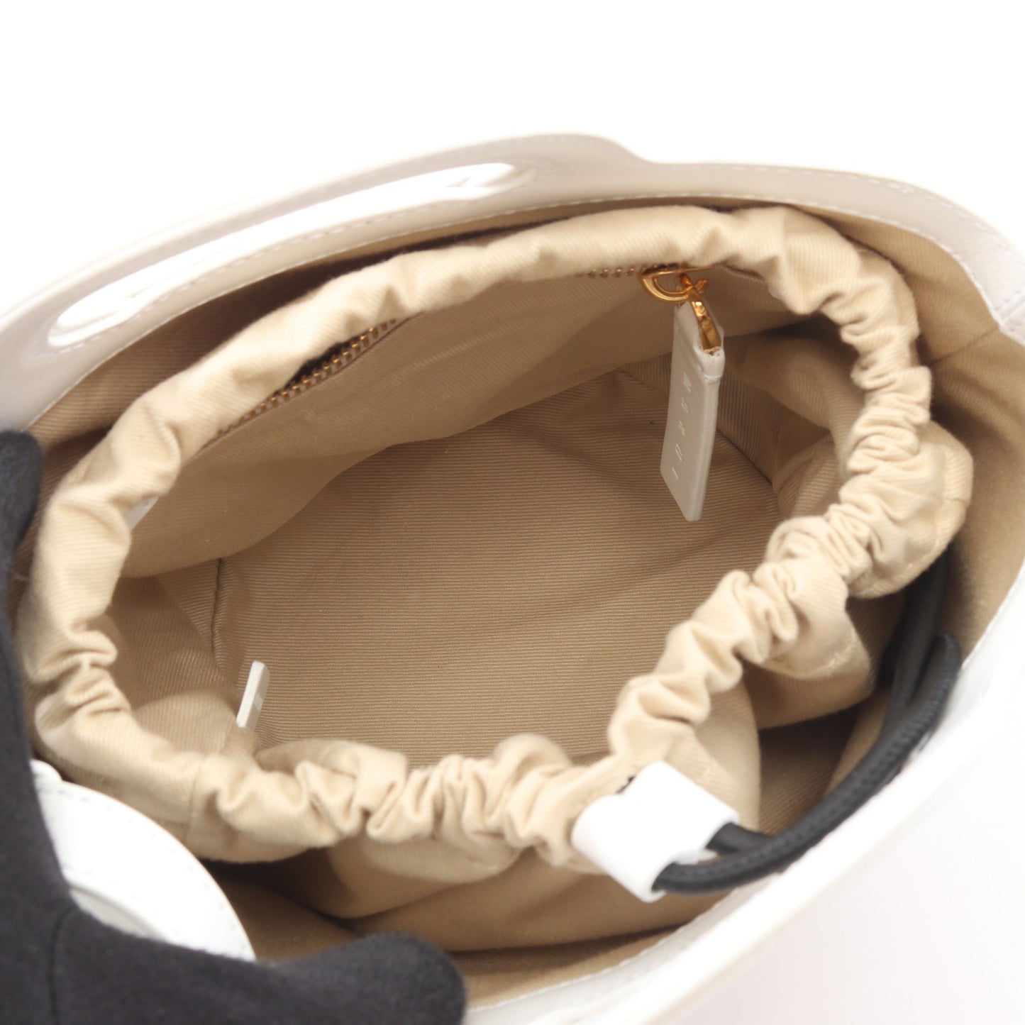 TROPICALIA BASKET BAG SMALL 2WAY かごバッグ ショルダーバッグ コットン ナイロン レザー ベージュ ホワイト マルニ