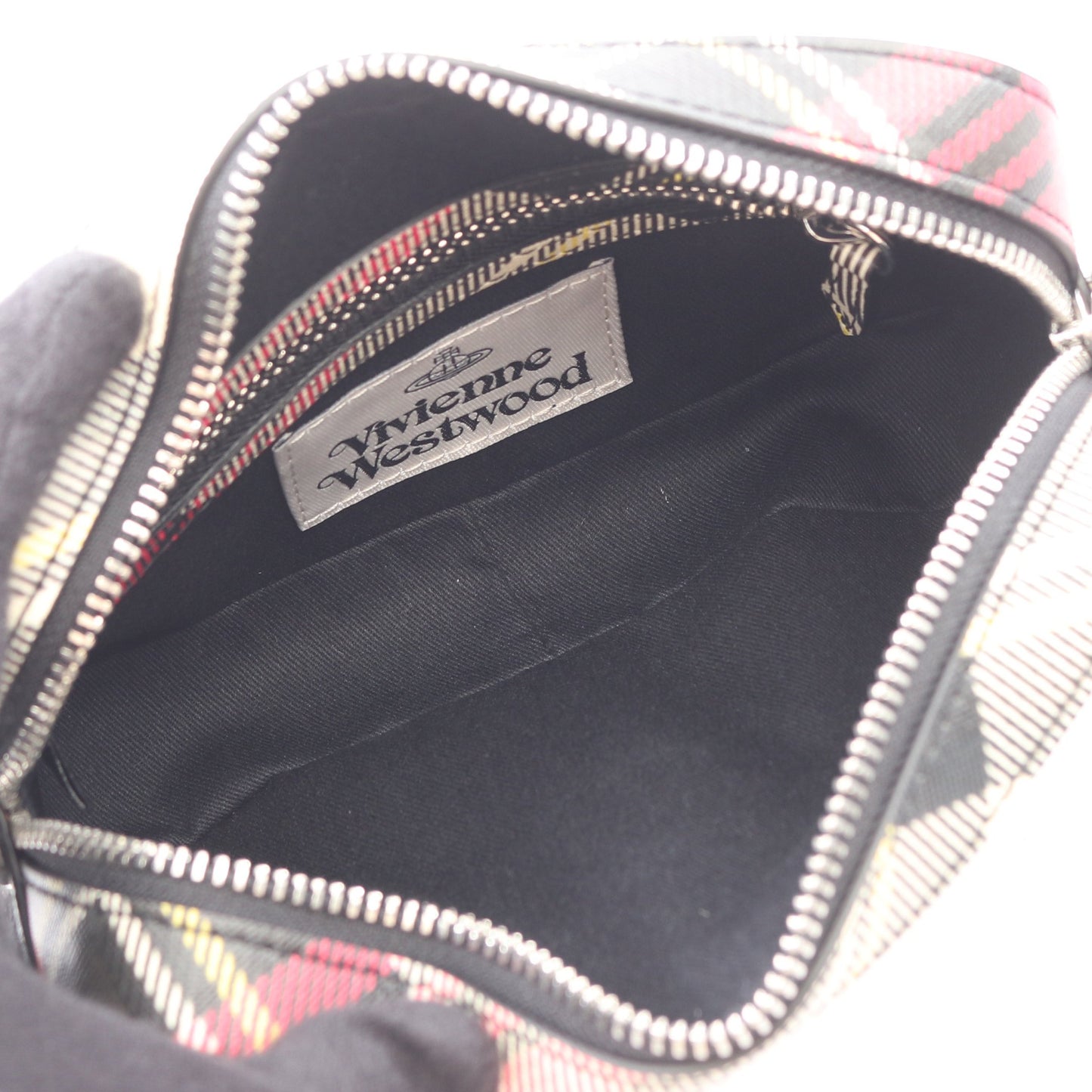 CAMERA BAG BIOGREEN SAFFIANO PRINTED 3 オーブ ショルダーバッグ フェイクレザー ブラック マルチカラー ヴィヴィアンウエストウッド