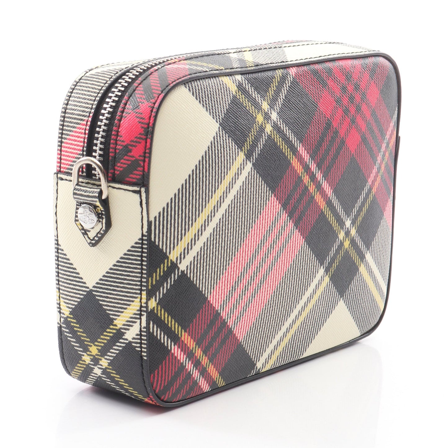 CAMERA BAG BIOGREEN SAFFIANO PRINTED 3 オーブ ショルダーバッグ フェイクレザー ブラック マルチカラー ヴィヴィアンウエストウッド