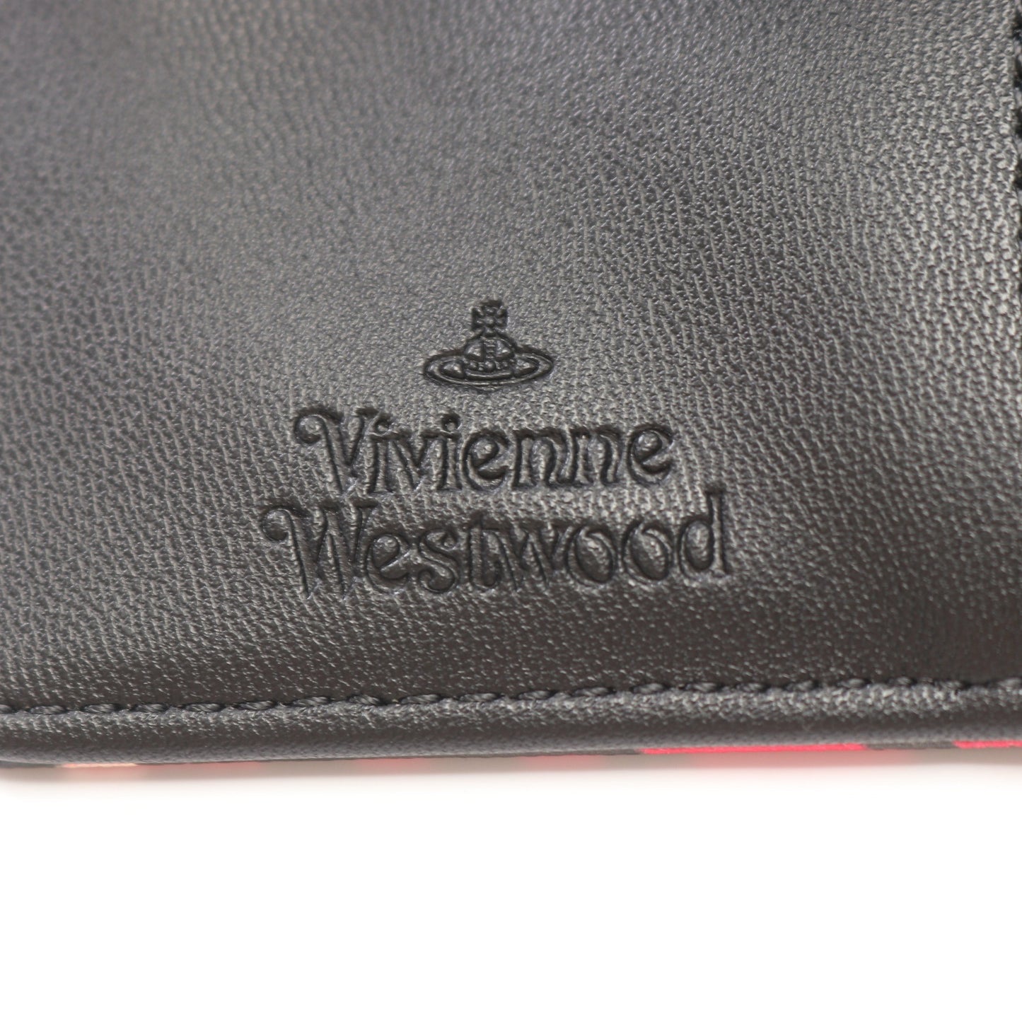 SMALL FRAME WALLET BIOGREEN SAFFIANO PRINTED 3 オーブ 三つ折り財布 フェイクレザー ブラック マルチカラー ヴィヴィアンウエストウッド