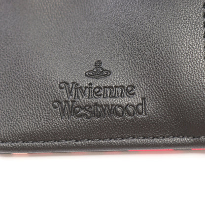 SMALL FRAME WALLET BIOGREEN SAFFIANO PRINTED 3 オーブ 三つ折り財布 フェイクレザー ブラック マルチカラー ヴィヴィアンウエストウッド