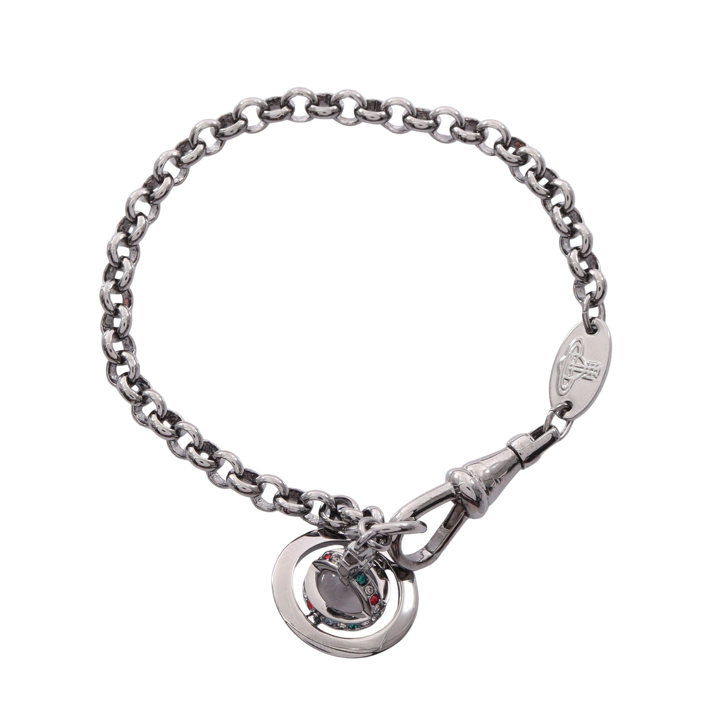 NEW PETITE ORB ブレスレット ラインストーン シルバー マルチカラー ヴィヴィアンウエストウッド