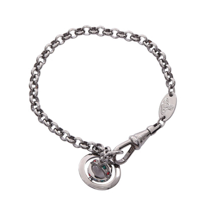 NEW PETITE ORB ブレスレット ラインストーン シルバー マルチカラー ヴィヴィアンウエストウッド