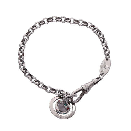 NEW PETITE ORB ブレスレット ラインストーン シルバー マルチカラー ヴィヴィアンウエストウッド