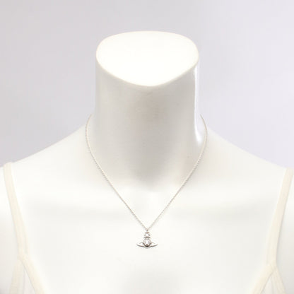 LEE ORB PENDANT ネックレス ラインストーン シルバー クリア ヴィヴィアンウエストウッド