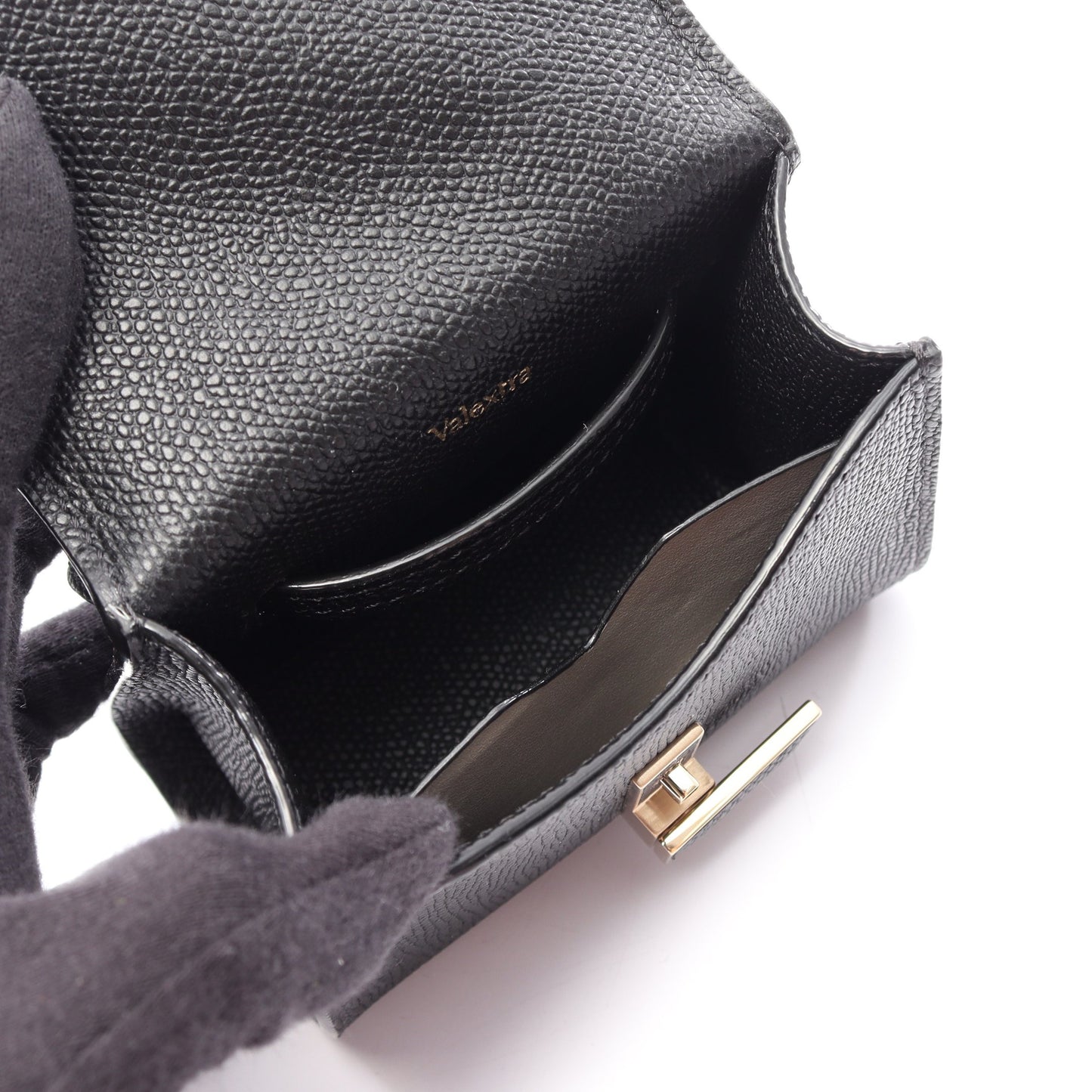 ISIDE BELT 2WAY ハンドバッグ レザー ブラック ヴァレクストラ