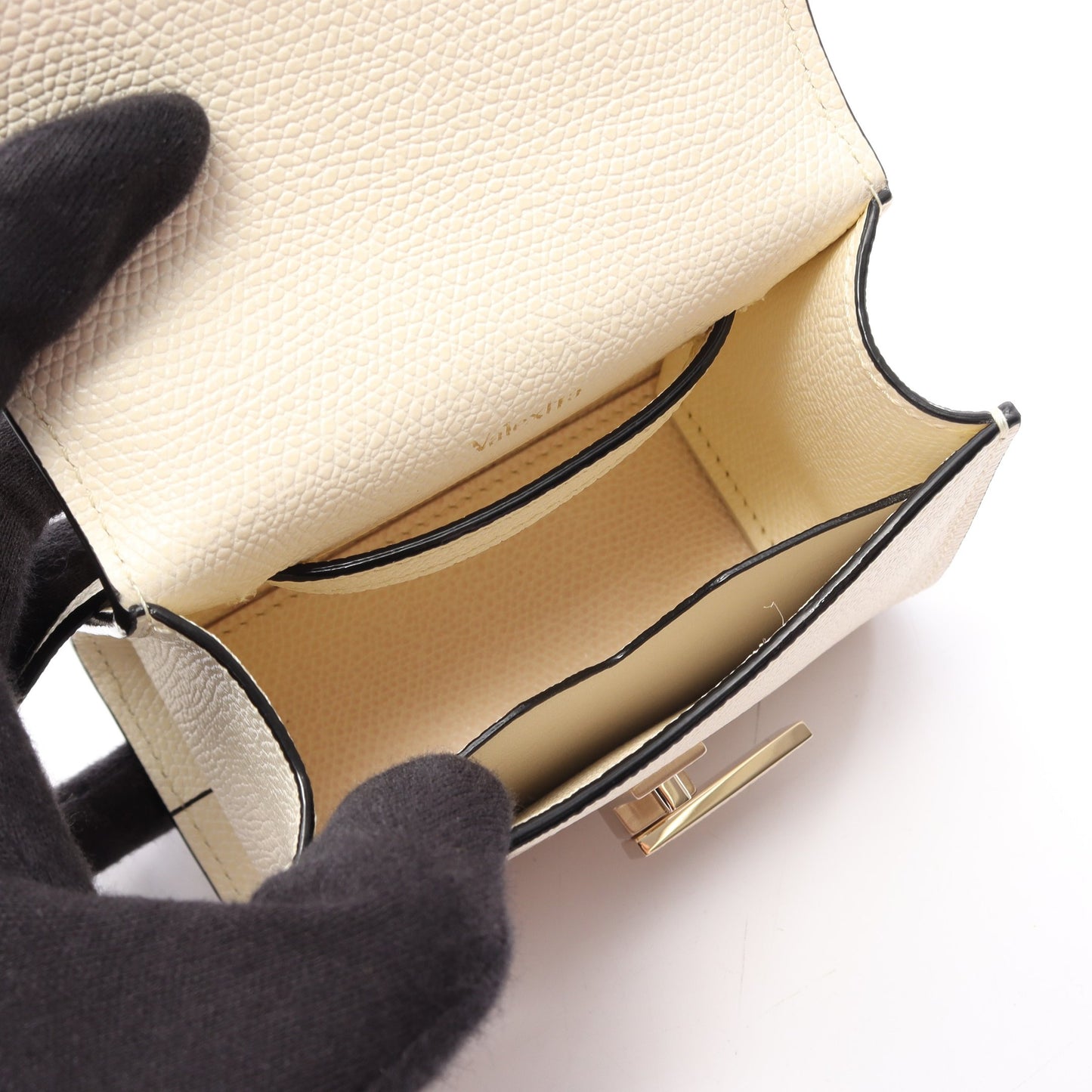 ISIDE BELT 2WAY ハンドバッグ レザー オフホワイト ヴァレクストラ