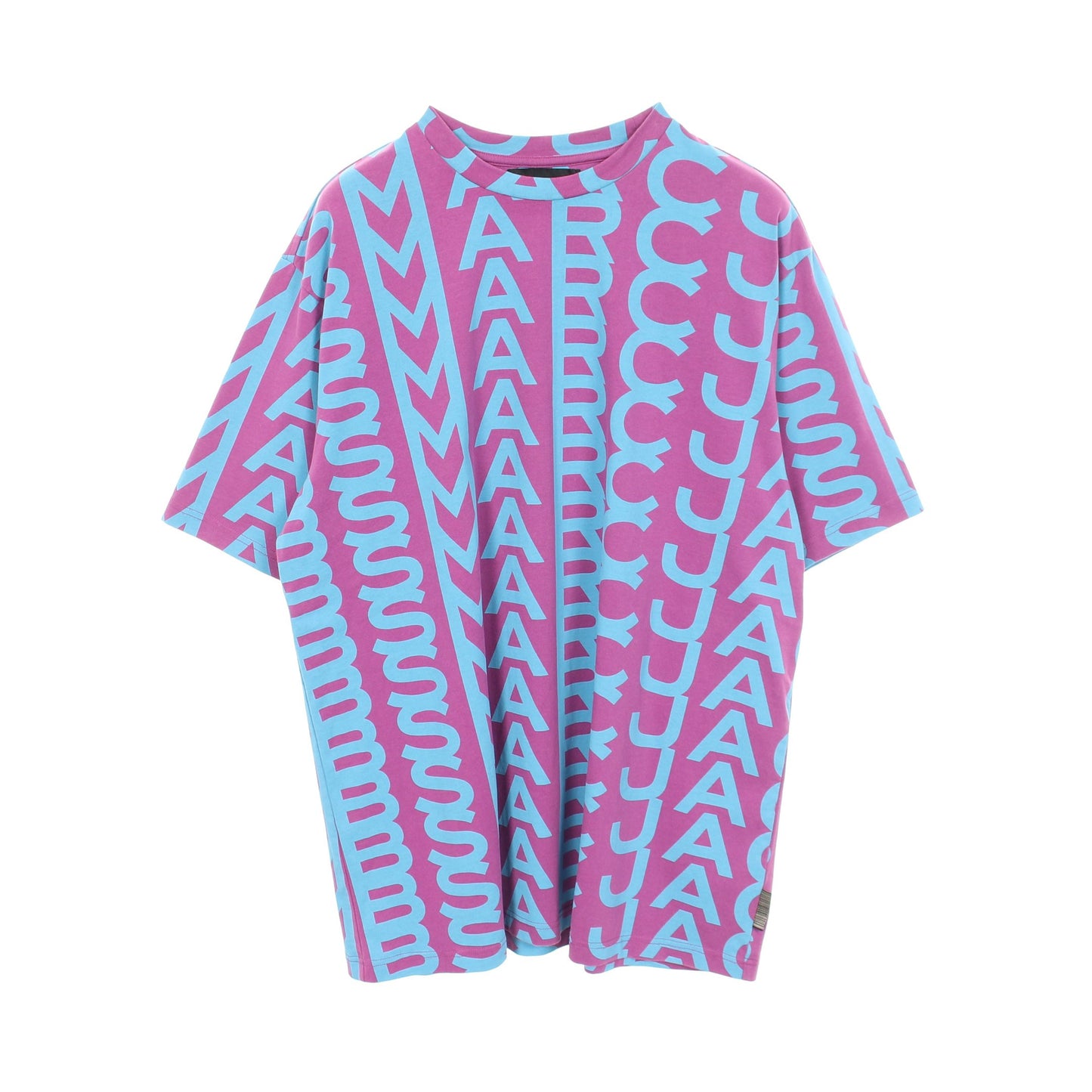 Monogram Big T-Shirt ロゴ総柄 クルーネック 半袖Tシャツ コットン パープル ブルー マークジェイコブス トップス MARC JACOBS