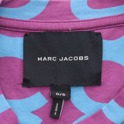 Monogram Big T-Shirt ロゴ総柄 クルーネック 半袖Tシャツ コットン パープル ブルー マークジェイコブス トップス MARC JACOBS