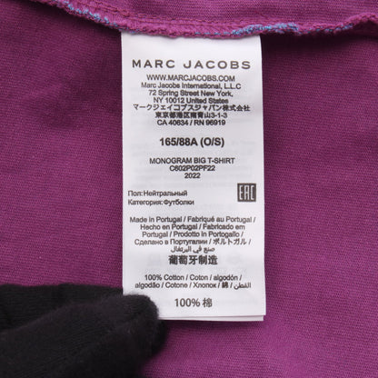 Monogram Big T-Shirt ロゴ総柄 クルーネック 半袖Tシャツ コットン パープル ブルー マークジェイコブス トップス MARC JACOBS