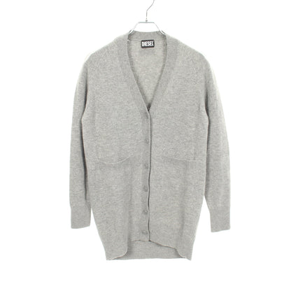 M-CLEO-NOZIP ロング カーディガン ウール グレー ディーゼル トップス DIESEL