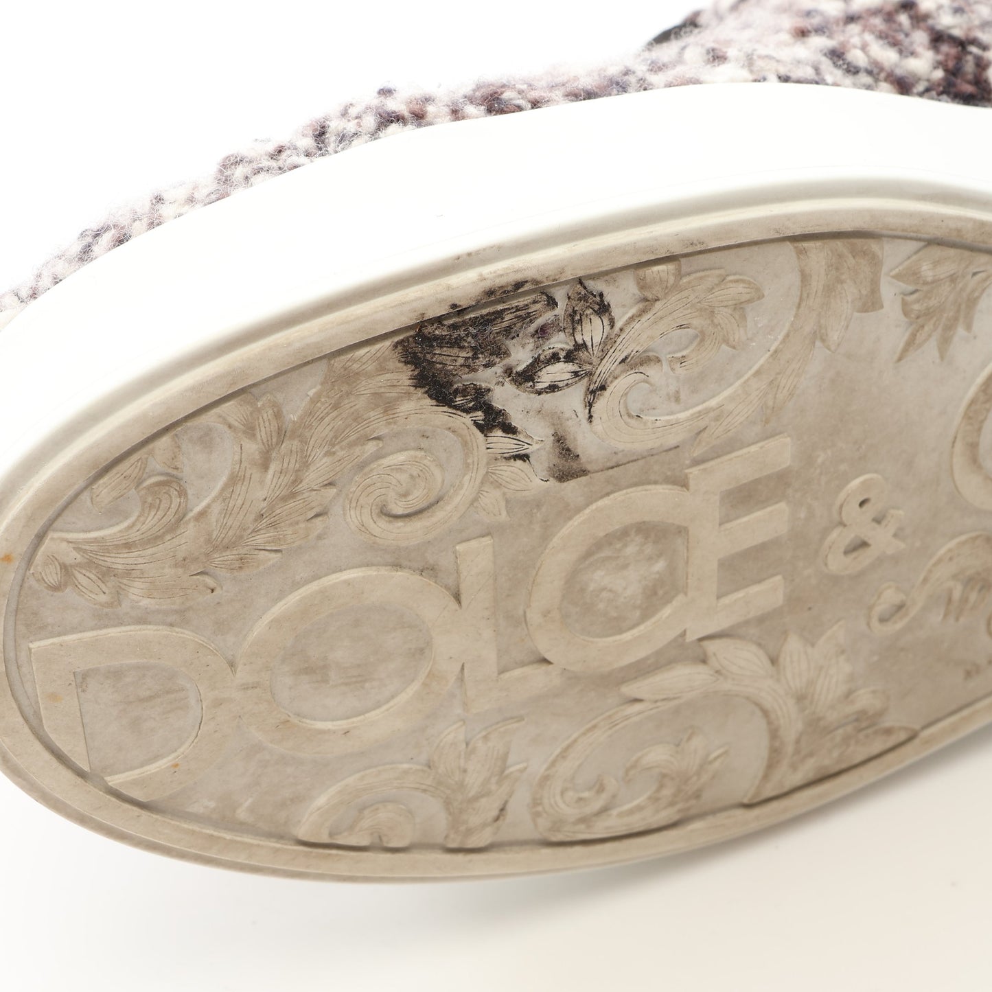 ロゴ スニーカー ファブリック ブラウン ホワイト ブラック ドルチェアンドガッバーナ シューズ DOLCE&GABBANA