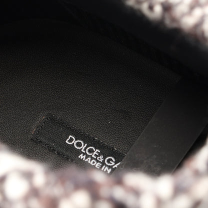 ロゴ スニーカー ファブリック ブラウン ホワイト ブラック ドルチェアンドガッバーナ シューズ DOLCE&GABBANA