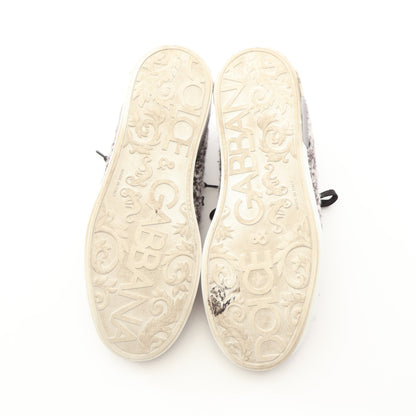 ロゴ スニーカー ファブリック ブラウン ホワイト ブラック ドルチェアンドガッバーナ シューズ DOLCE&GABBANA