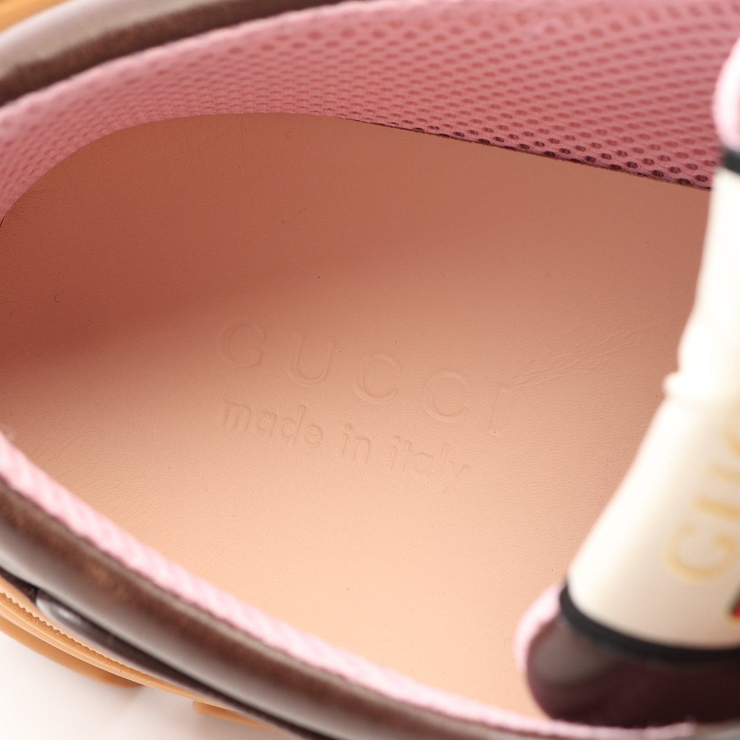 BOATREK スニーカー レザー ファブリック ダークブラウン ブルー グッチ シューズ GUCCI