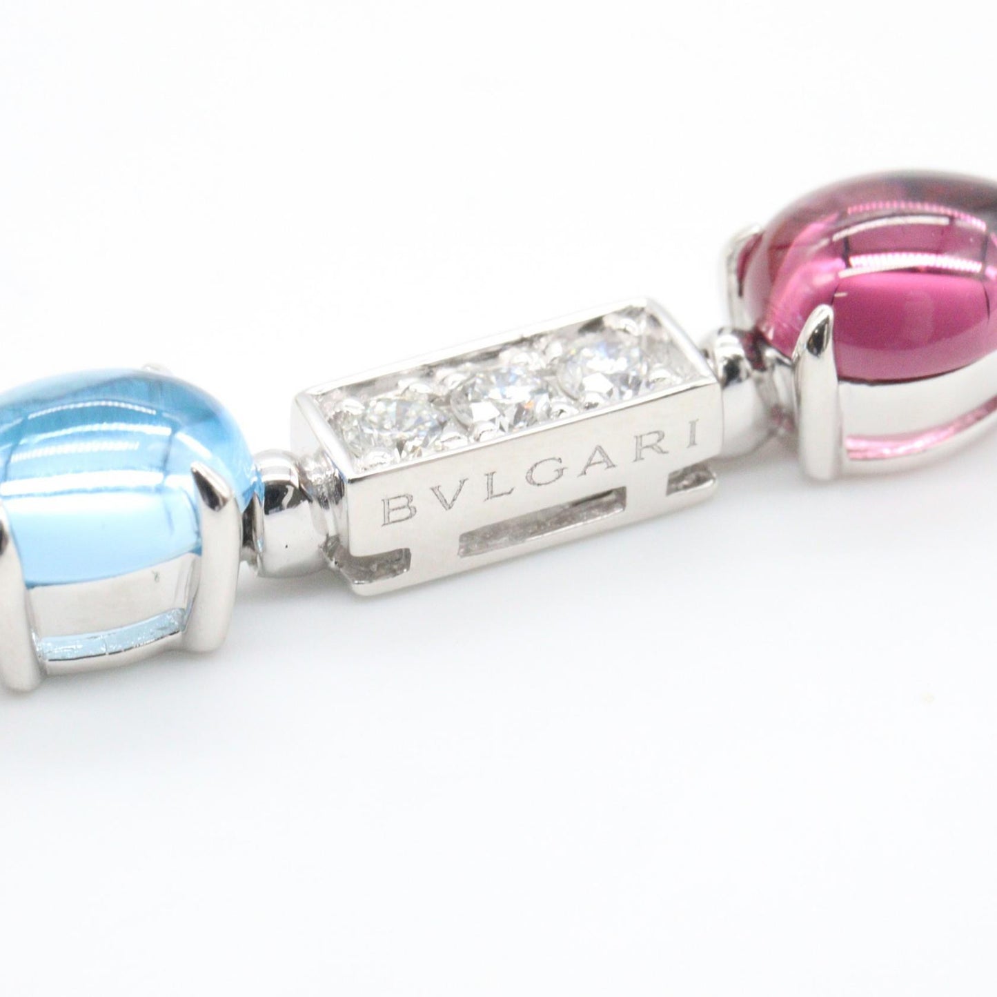アレグラ ネックレス ネックレス K18WG ダイヤモンド 色石 ホワイトゴールド クリア マルチカラー ブルガリ アクセサリー BVLGARI