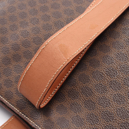 マカダム ショルダーバッグ トートバッグ PVC レザー ブラウン ダークブラウン セリーヌ
