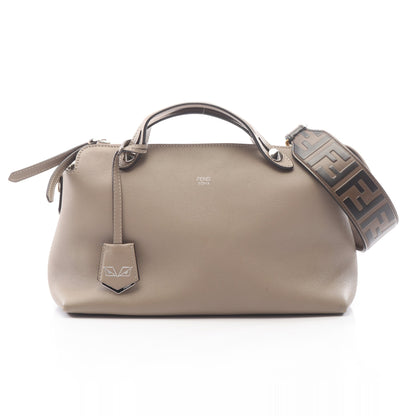BY THE WAY MEDIUM バイザウェイ ミディアム 2WAY 別売りショルダーストラップ付き ハンドバッグ レザー グレーベージュ フェンディ