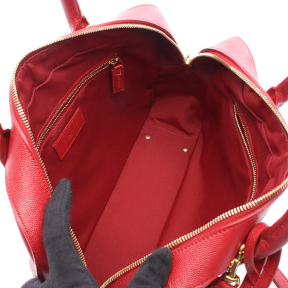 ミュージアム 2WAY ハンドバッグ レザー レッド サンローランパリ バッグ SAINT LAURENT PARIS