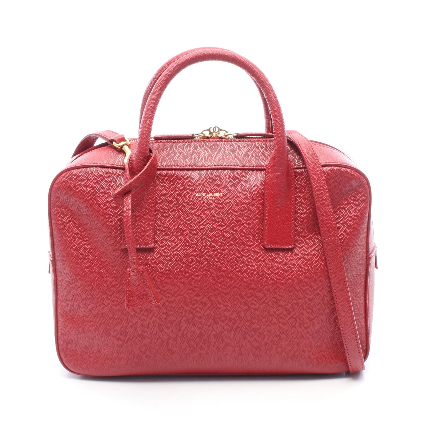 ミュージアム 2WAY ハンドバッグ レザー レッド サンローランパリ バッグ SAINT LAURENT PARIS