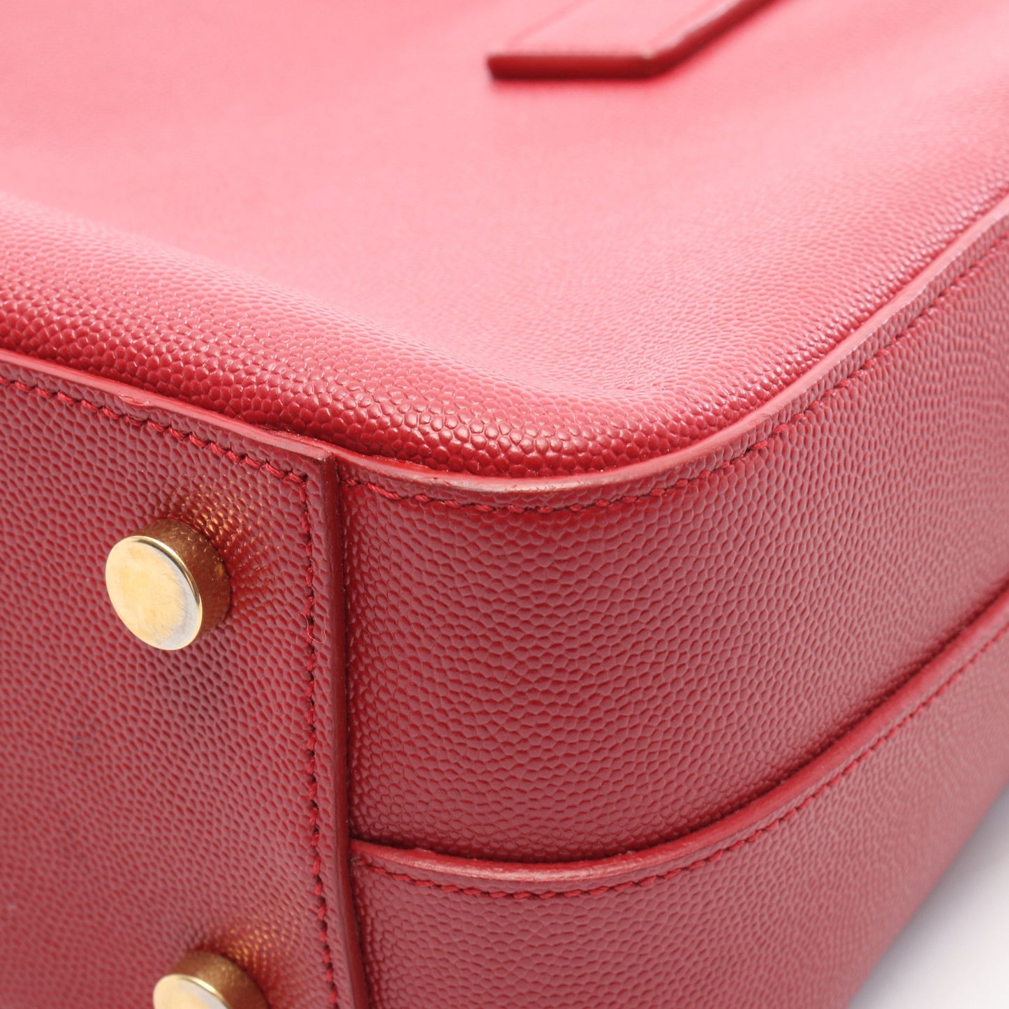 ミュージアム 2WAY ハンドバッグ レザー レッド サンローランパリ バッグ SAINT LAURENT PARIS