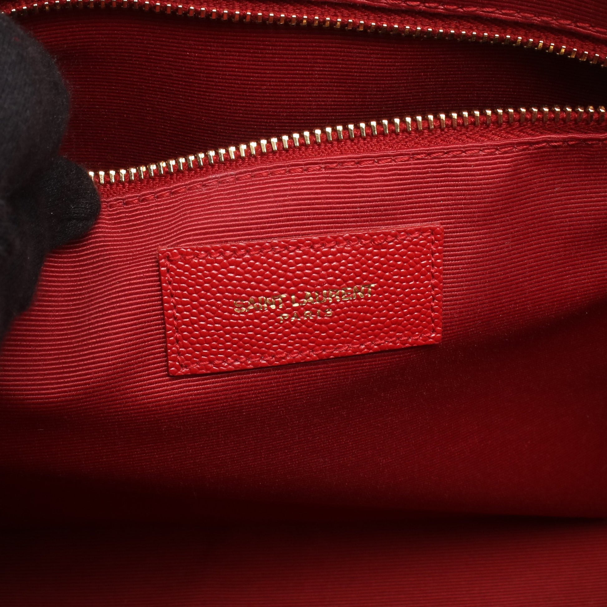 ミュージアム 2WAY ハンドバッグ レザー レッド サンローランパリ バッグ SAINT LAURENT PARIS