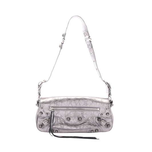 ル カゴール S ショルダーバッグ レザー シルバー バレンシアガ バッグ BALENCIAGA