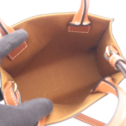 ミニ バーティカル カバ トリオンフ 2WAY ハンドバッグ PVC レザー ブラック ブラウン セリーヌ バッグ CELINE
