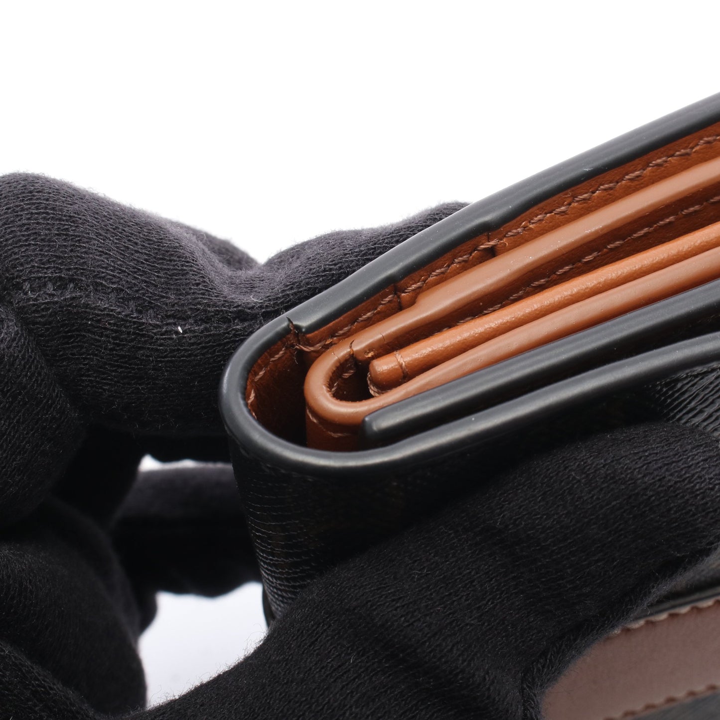 スモール トリフォールドウォレット トリオンフ 三つ折り財布 PVC レザー ブラック ブラウン セリーヌ
