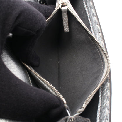 ピーカブー セレリア 二つ折り長財布 Wホック財布 レザー シルバー フェンディ