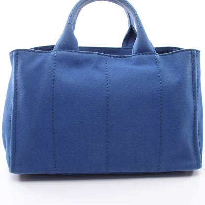 CANAPA カナパ 2WAY ハンドバッグ トートバッグ キャンバス ブルー プラダ