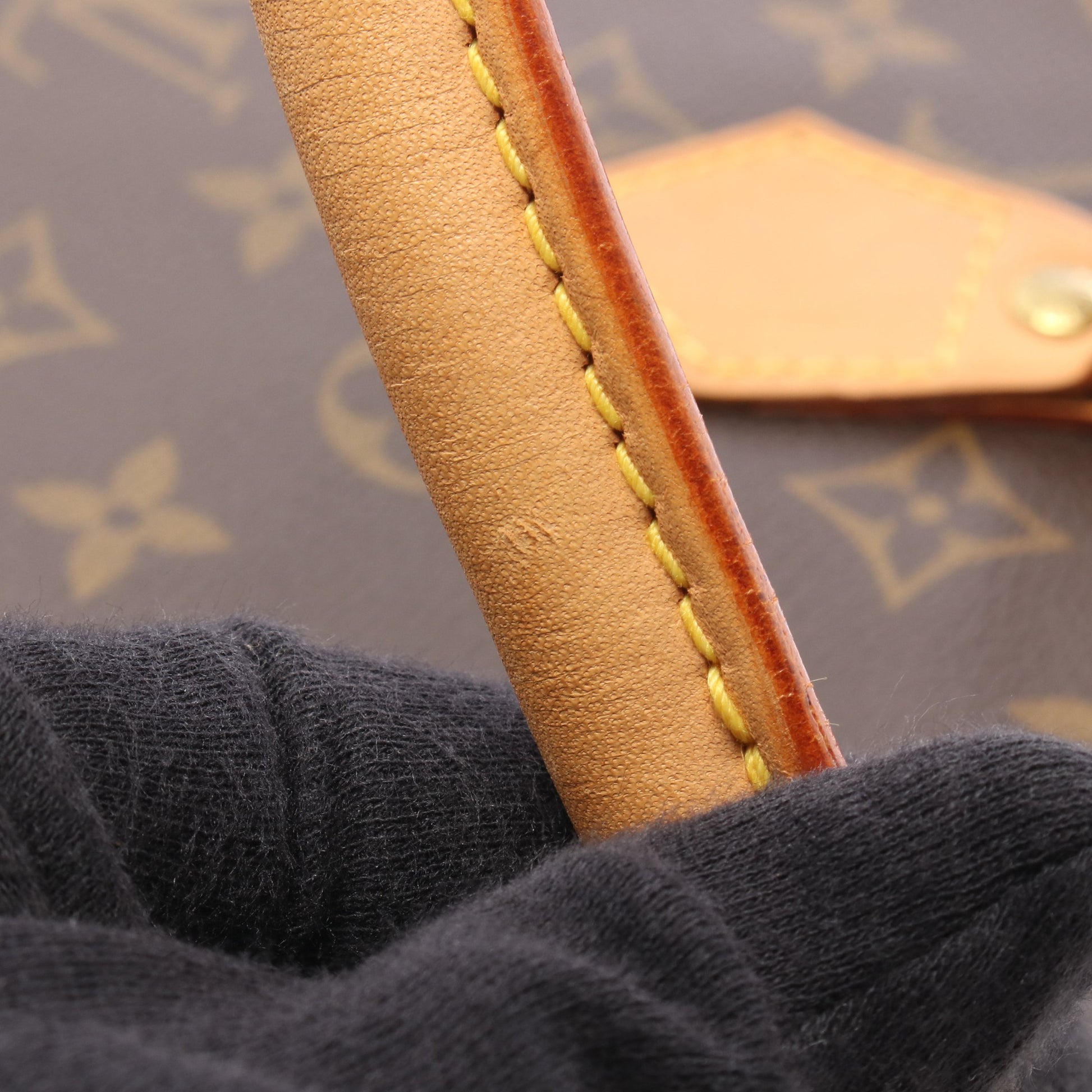 サックプラ モノグラム ハンドバッグ トートバッグ PVC レザー ブラウン ルイヴィトン バッグ LOUIS VUITTON