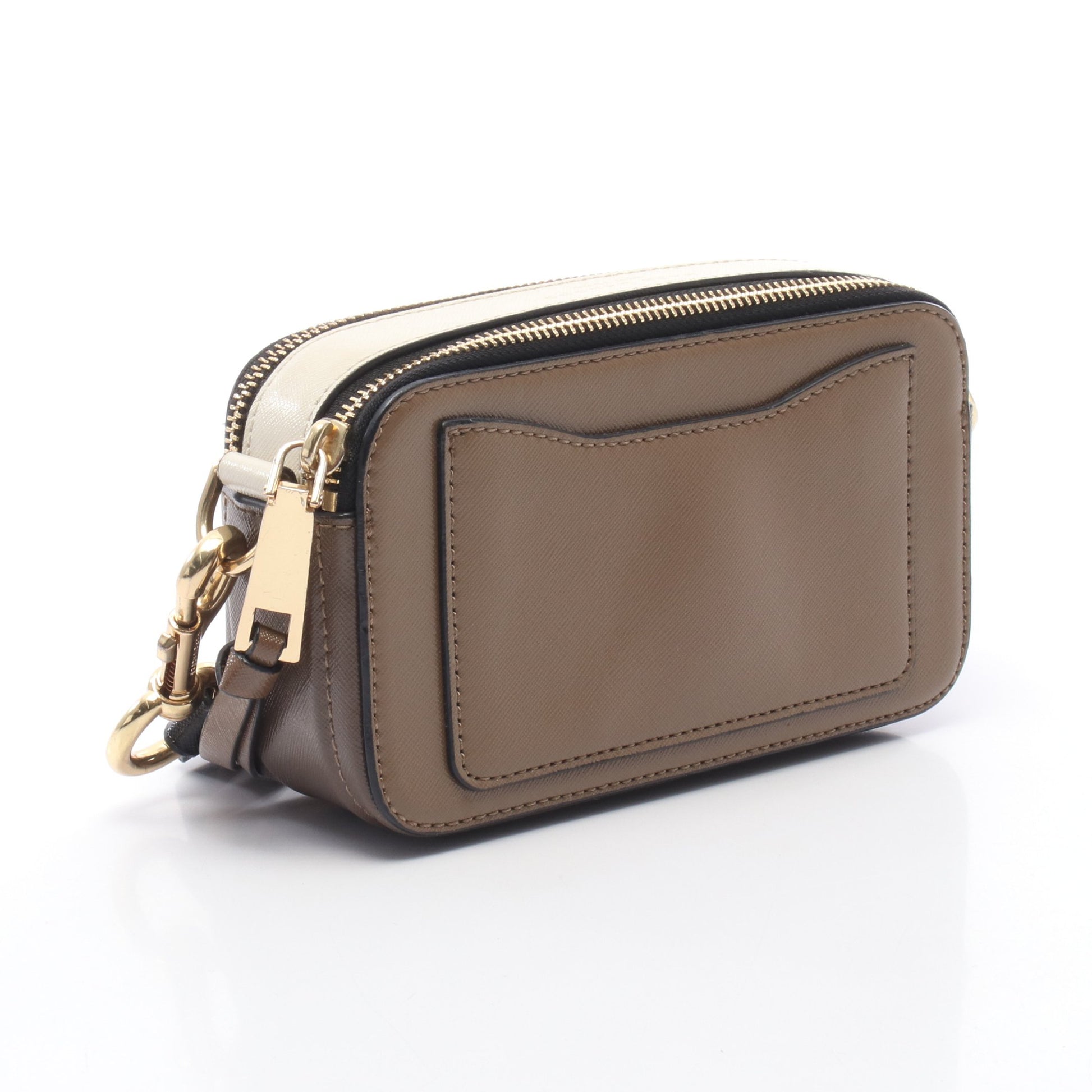 SNAPSHOT スナップショット ショルダーバッグ レザー グレーブラウン アイボリー マークジェイコブス バッグ MARC JACOBS
