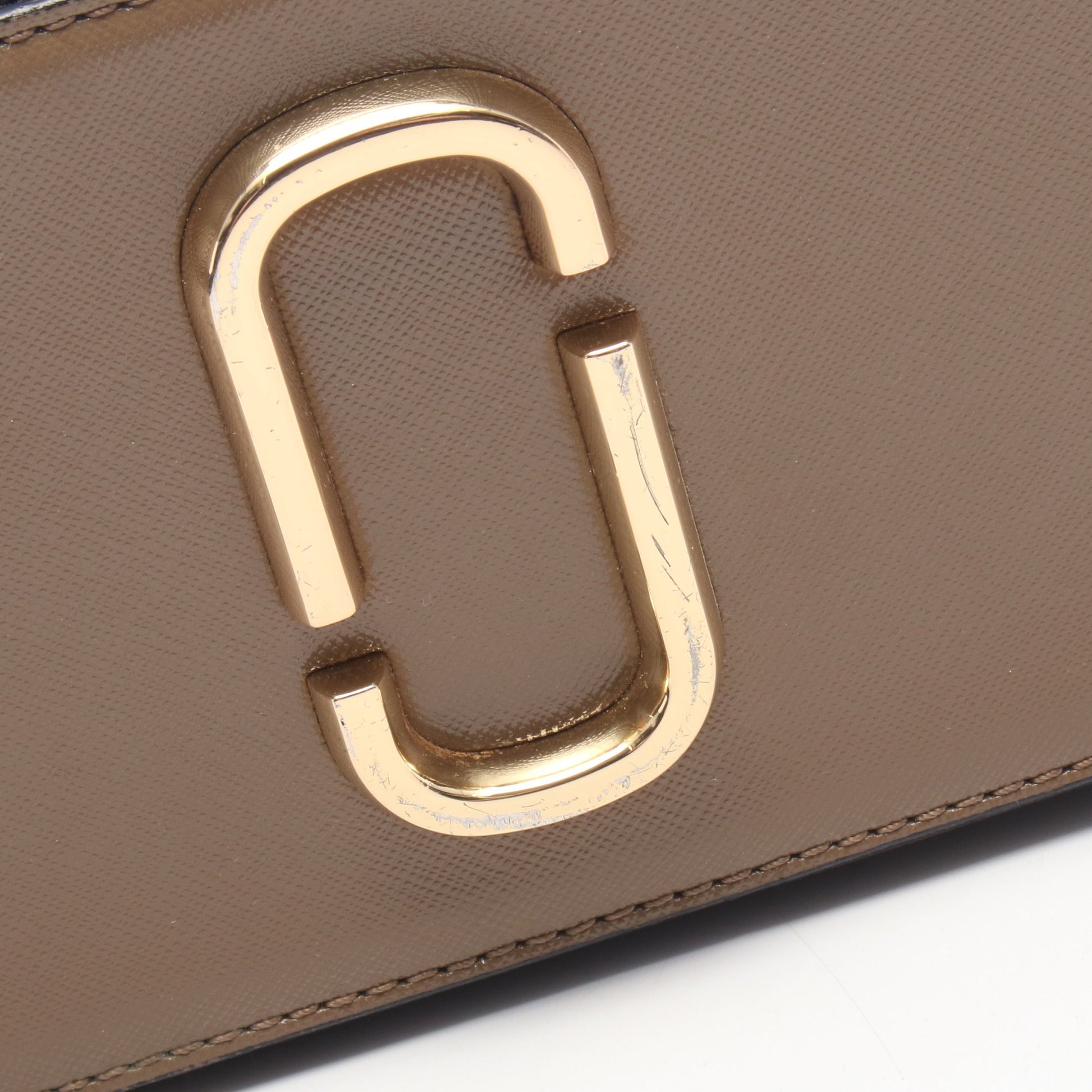 SNAPSHOT スナップショット ショルダーバッグ レザー グレーブラウン アイボリー マークジェイコブス バッグ MARC JACOBS