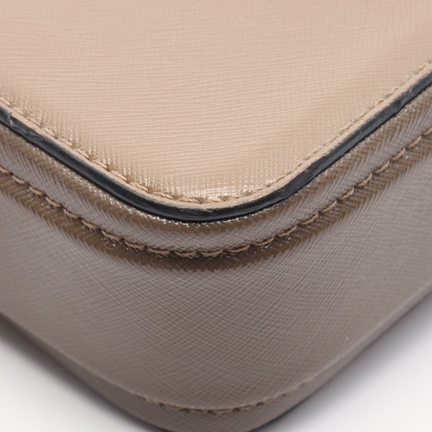 SNAPSHOT スナップショット ショルダーバッグ レザー グレーブラウン アイボリー マークジェイコブス バッグ MARC JACOBS